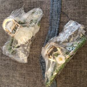 ITingstere 2 Piece Non-Slip Metal Butterfly Flower Clips